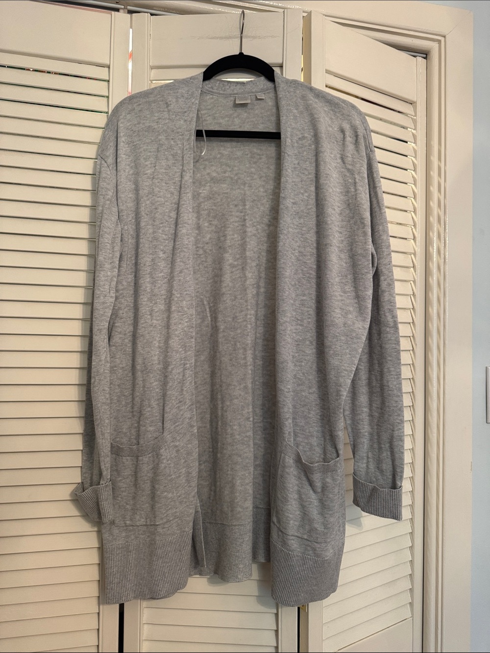 Simons Twik Light Gray Knit Open Cardigan